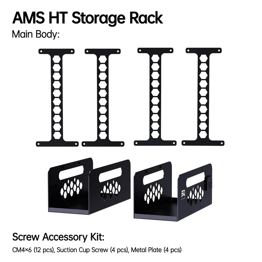 Biqu Panda Perch H2 and HT Add-on - Aluminum Mount for Two AMS and Multiple AMS HT for Bambu Lab H Series 3D Printer (H2D H2C H2S)   3D Printer Accessories   3DPrintiverse.com