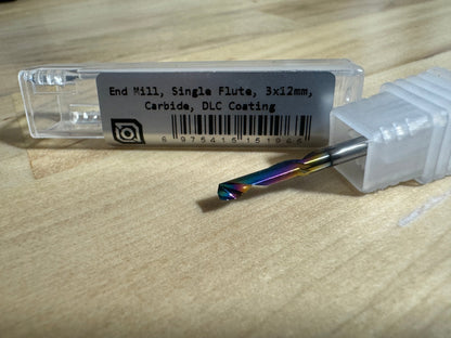 Carbide End Mills with DLC coating for CNC Machines (e.g. Milo CNC) West3D Printing