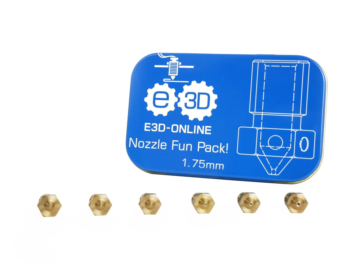 Genuine E3D V6 Nozzles Brass Single and Fun Pack West3D Printing