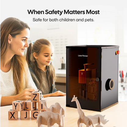 Laser enclosure safe for use around children and pets