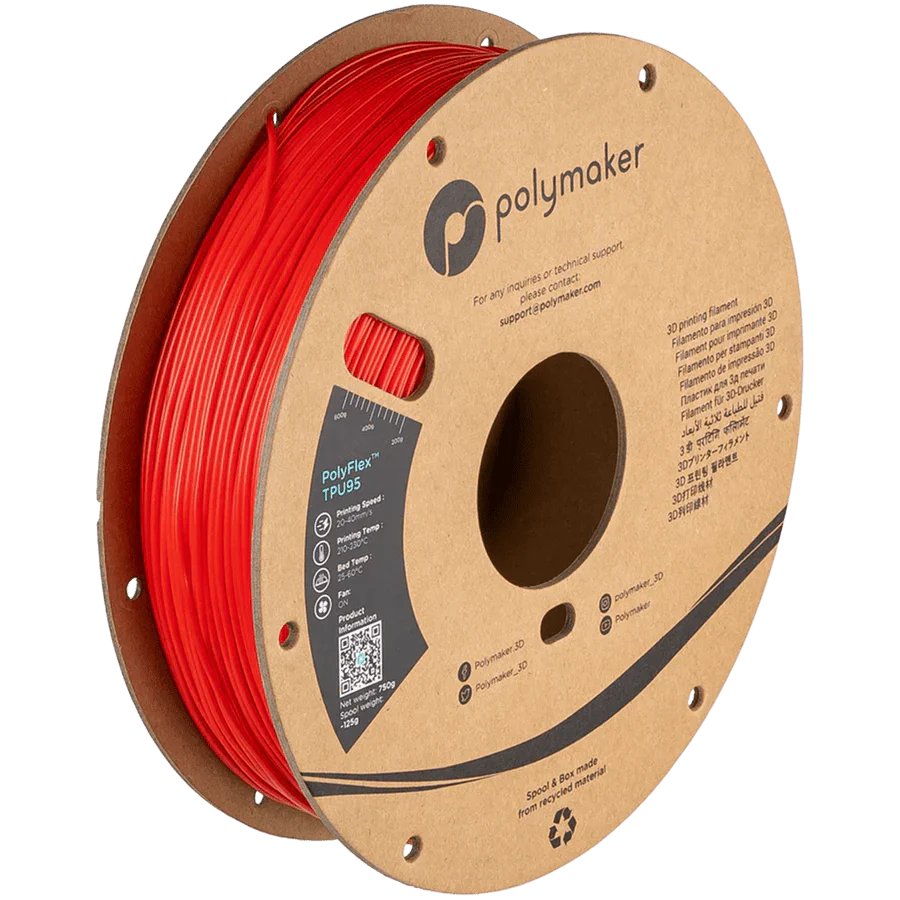 Polymaker PolyFlex TPU95 3D Printer Filament 750g 1.75mm West3D Printing