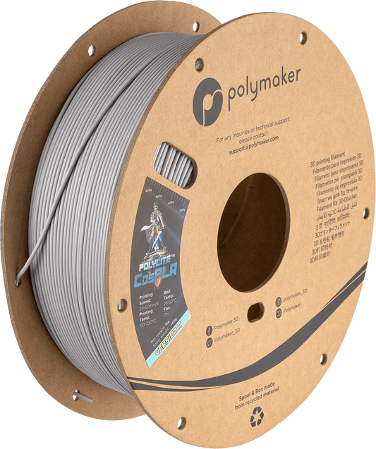 Polymaker PolyLite CosPLA Durable and Sandable PLA for Cosplay 3D Printer Filament 1KG 1.75mm West3D Printing