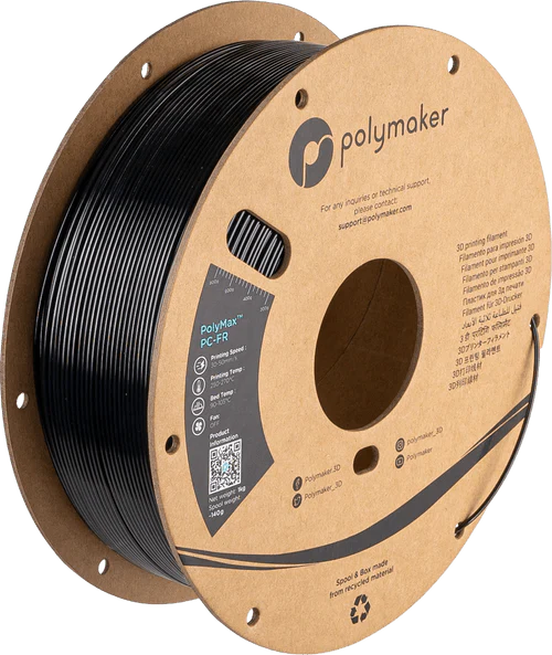 Polymaker PolyMax PC-FR Tough UL94 Flame Retardent Filament 3D Printer Filament 1KG 1.75mm West3D Printing