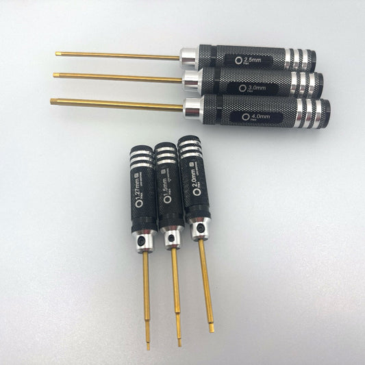 Set of 6 Metric Hex Key Drivers for 3D Printers - Allen Keys Straight / Screw Driver style West3D Printing