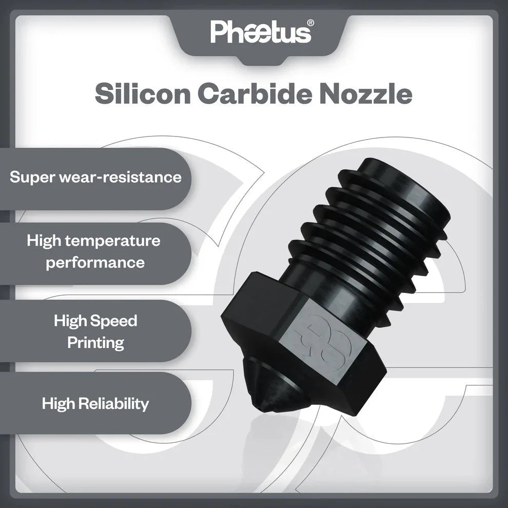 Silicon Carbide Nozzle V6 Style by Phaetus West3D Printing