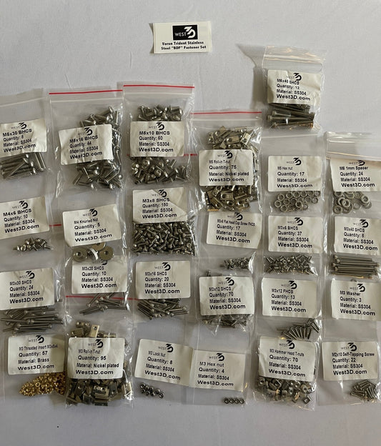 West3D Stainless Steel Fastener Kit for Voron Trident (BDF) West3D Printing