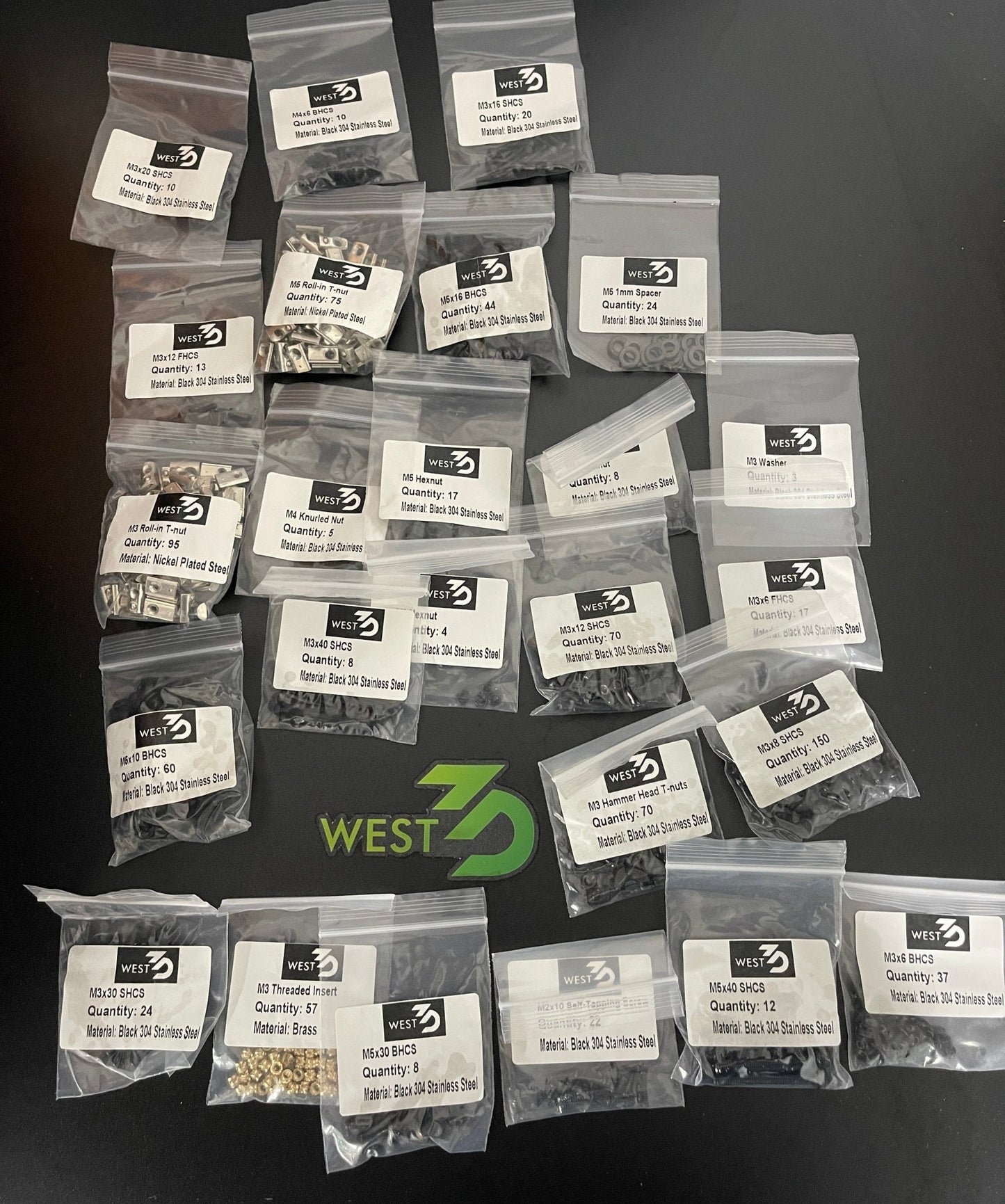 West3D Stainless Steel Fastener Kit for Voron Trident (BDF) West3D Printing